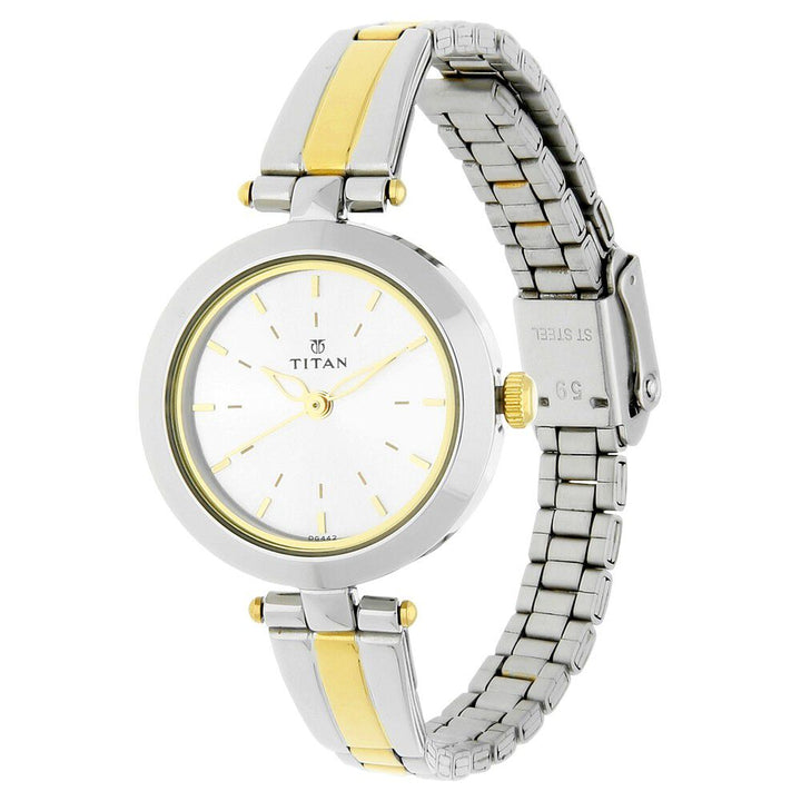 Titan Karishma Silver Dial Women Watch With Stainless Steel Strap - The Watch Factory ®