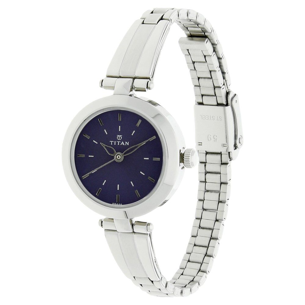 Titan Karishma Blue Dial Analog Stainless Steel Strap Watch for Women - The Watch Factory ®