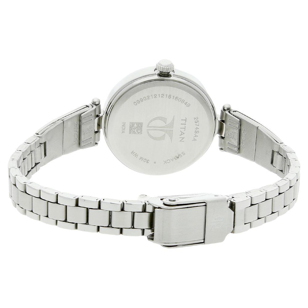 Titan Karishma Blue Dial Analog Stainless Steel Strap Watch for Women NS2574SM01