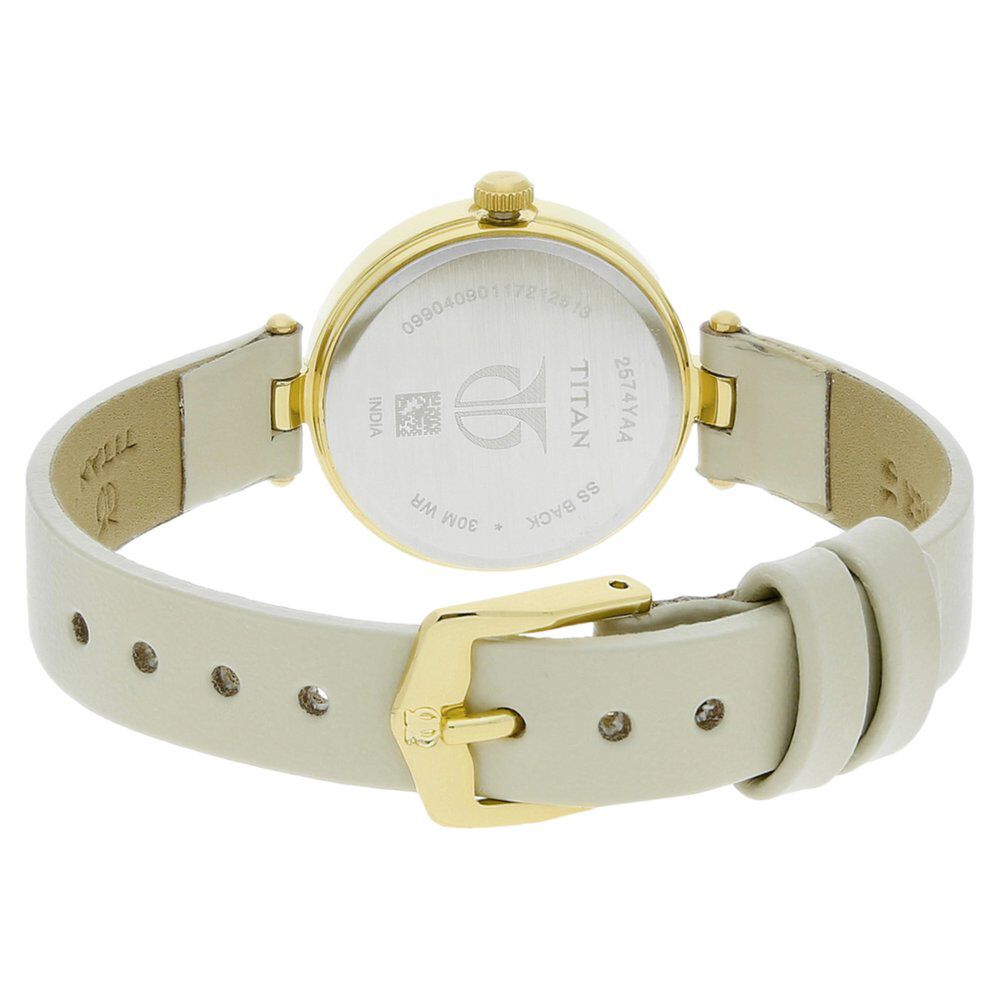 Titan Karishma Brown Dial Analog Leather Strap Watch for Women - The Watch Factory ®