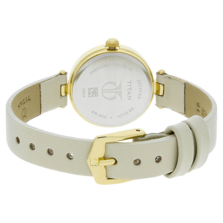 Titan Karishma Brown Dial Analog Leather Strap Watch for Women - The Watch Factory ®