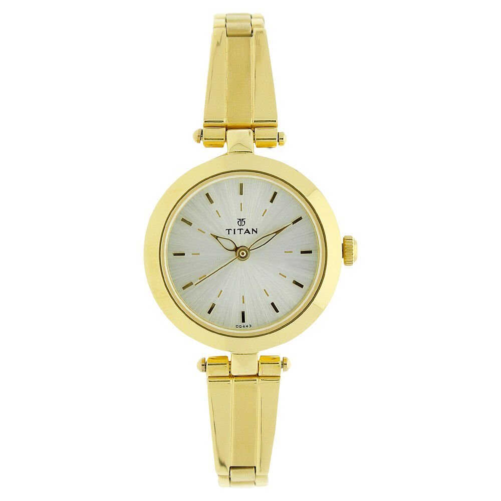Titan Karishma Champagne Dial Women Watch With Stainless Steel Strap - The Watch Factory ®