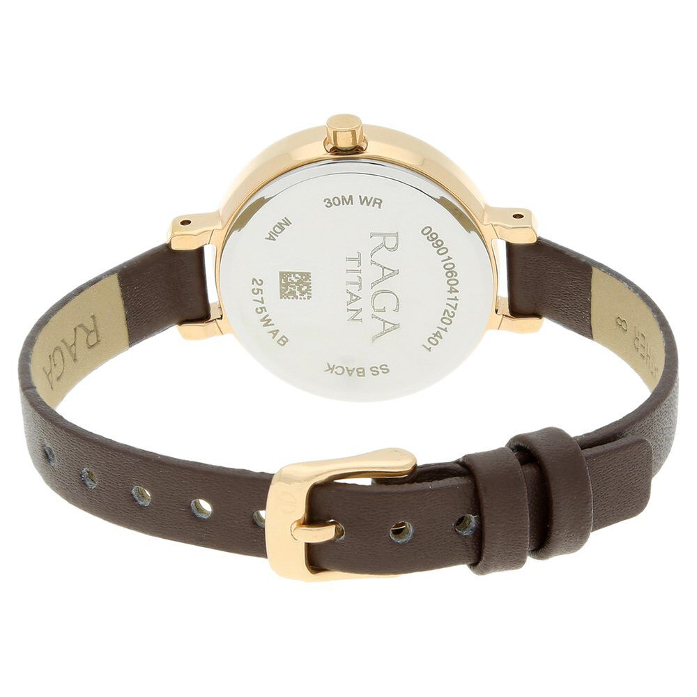 Titan Raga Viva Rose Gold Dial Women Watch With Leather Strap - The Watch Factory ®
