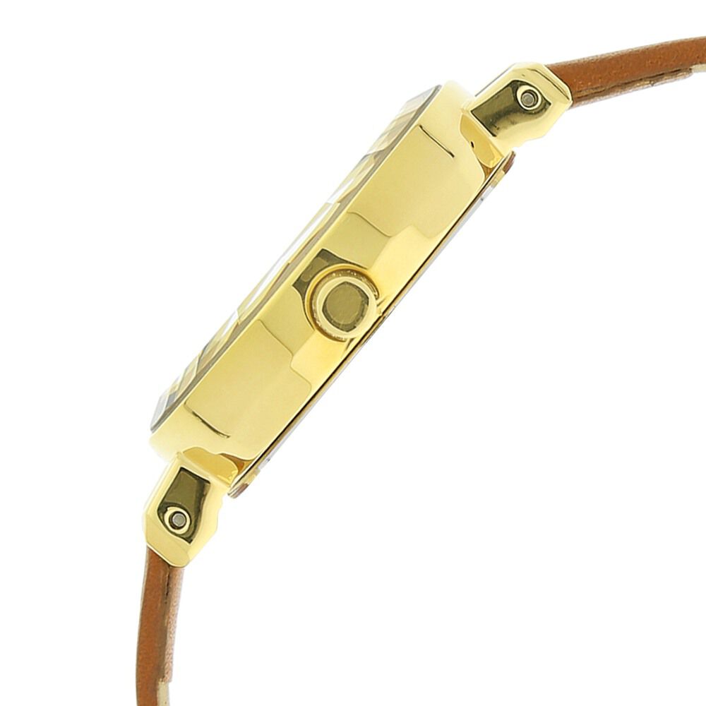 Titan Raga Viva Champagne Dial Women Watch With Leather Strap NS2575YL01