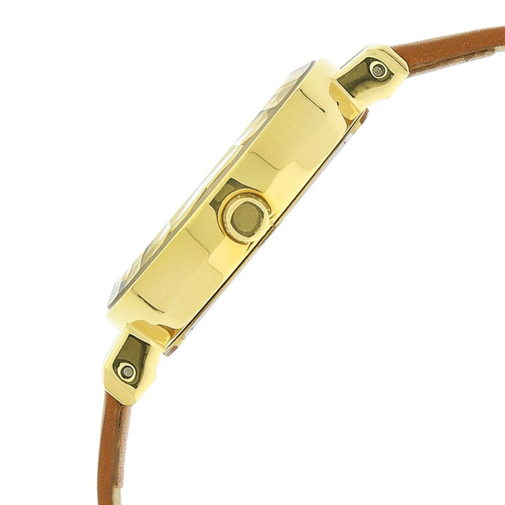 Titan Raga Viva Champagne Dial Women Watch With Leather Strap NS2575YL01