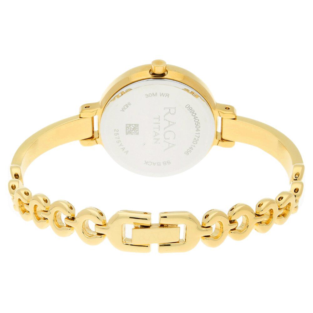 Titan Raga Viva Champagne Dial Women Watch With Metal Strap NS2575YM01