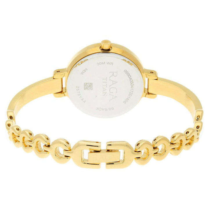 Titan Raga Viva Champagne Dial Women Watch With Metal Strap NS2575YM01