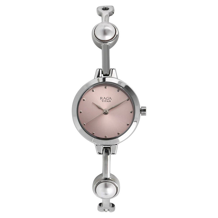 Titan Quartz Analog Pink Dial Metal Strap Watch for Women - The Watch Factory ®