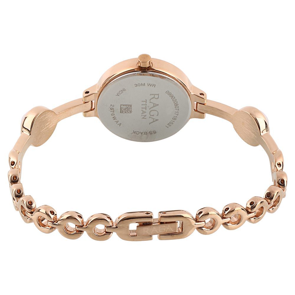 Titan Quartz Analog Grey Dial Metal Strap Watch for Women NS2576WM01