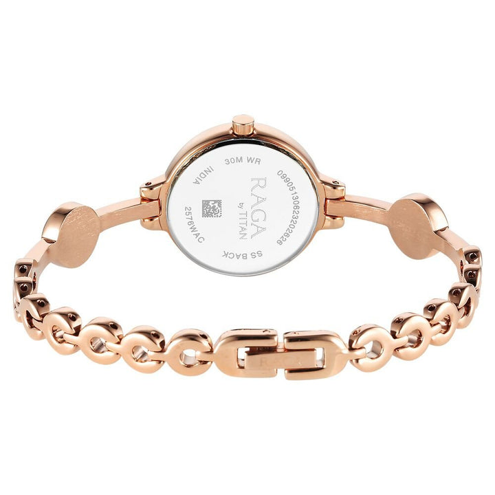 Titan Raga Viva Quartz Analog Rose Gold Dial Metal Strap Watch for Women - The Watch Factory ®