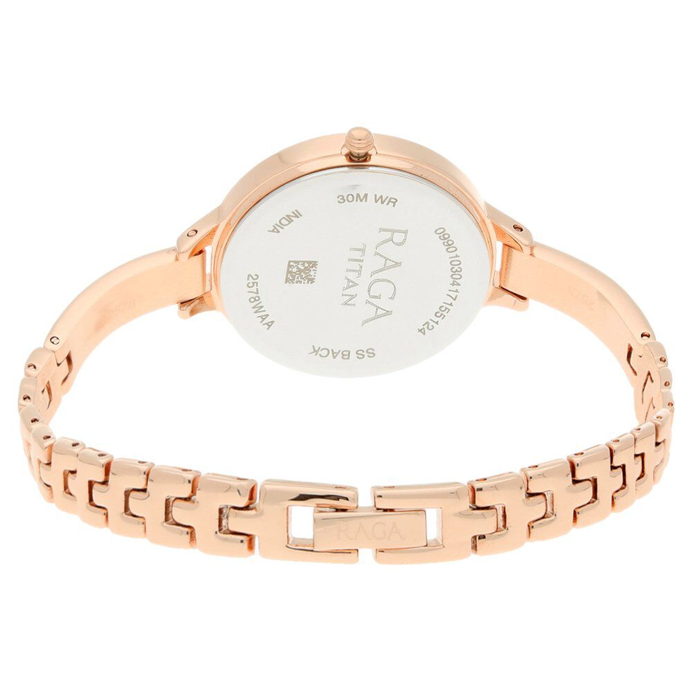 Titan Raga Viva Rose Gold Dial Women Watch With Metal Strap NS2578WM01