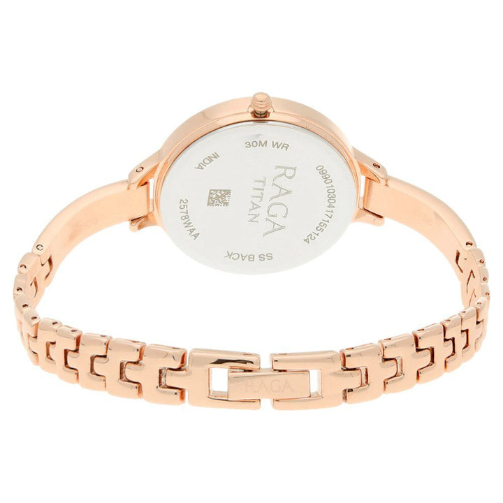 Titan Raga Viva Rose Gold Dial Women Watch With Metal Strap NS2578WM01