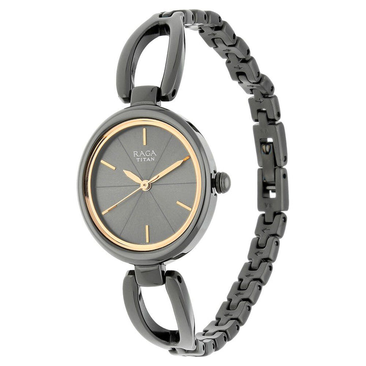 Titan Raga Viva Anthracite Dial Women Watch With Metal Strap NS2579QM01