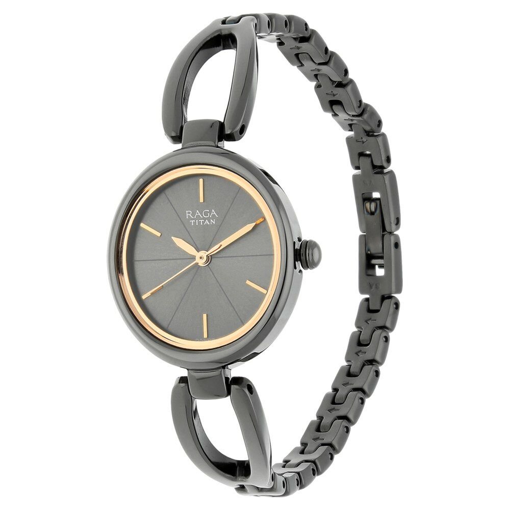 Titan Raga Viva Anthracite Dial Women Watch With Metal Strap - The Watch Factory ®