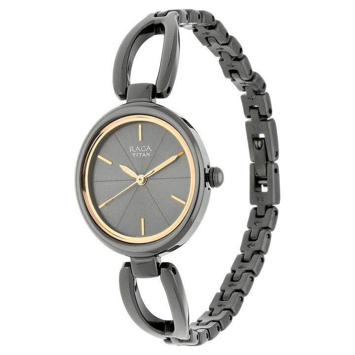 Titan Raga Viva Anthracite Dial Women Watch With Metal Strap - The Watch Factory ®