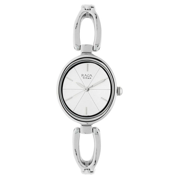 Titan Raga Viva Silver Dial Analog Metal Strap Watch for Women - The Watch Factory ®