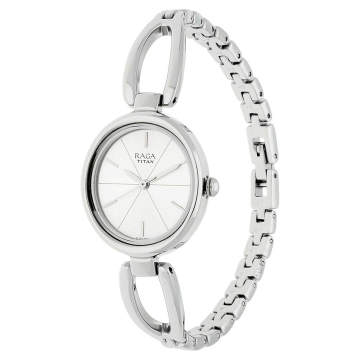 Titan Raga Viva Silver Dial Analog Metal Strap Watch for Women - The Watch Factory ®