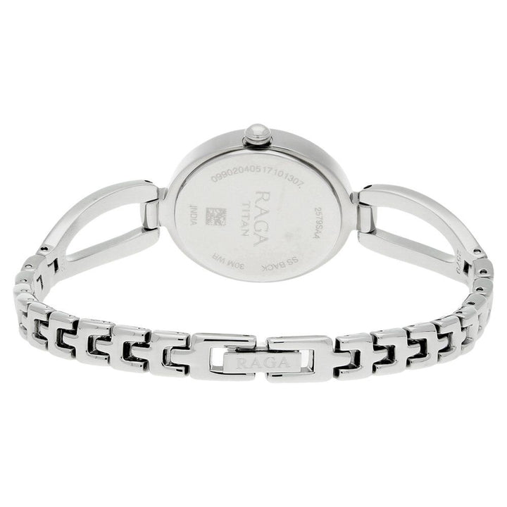 Titan Raga Viva Silver Dial Analog Metal Strap Watch for Women NR2579SM01