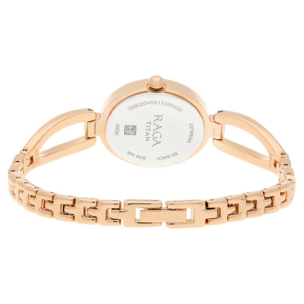 Titan Raga Viva Rose Gold Dial Women Watch With Metal Strap NS2579WM01