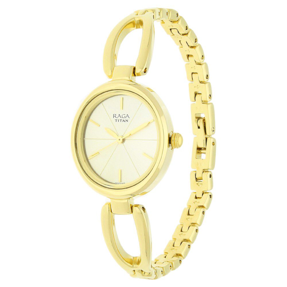 Titan Raga Viva Champagne Dial Women Watch With Metal Strap - The Watch Factory ®