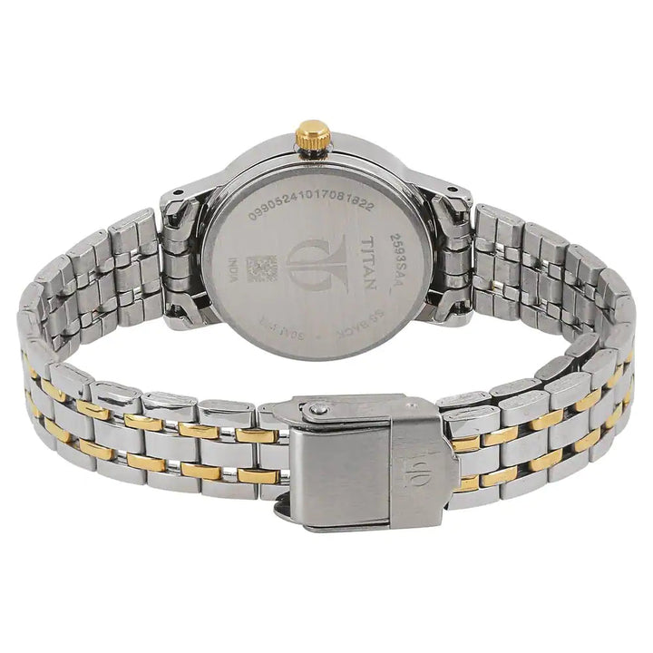 TITAN Champagne Dial Two Toned Stainless Steel Strap Watch 2593BM01 / NS2593BM01