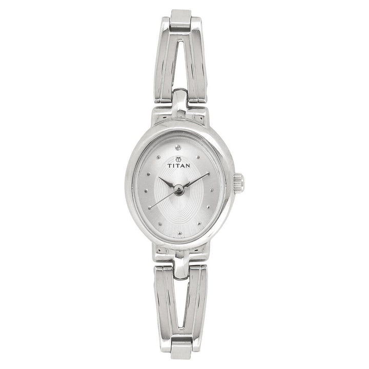 Titan Quartz Analog Silver Dial Stainless Steel Strap Watch for Women - The Watch Factory ®