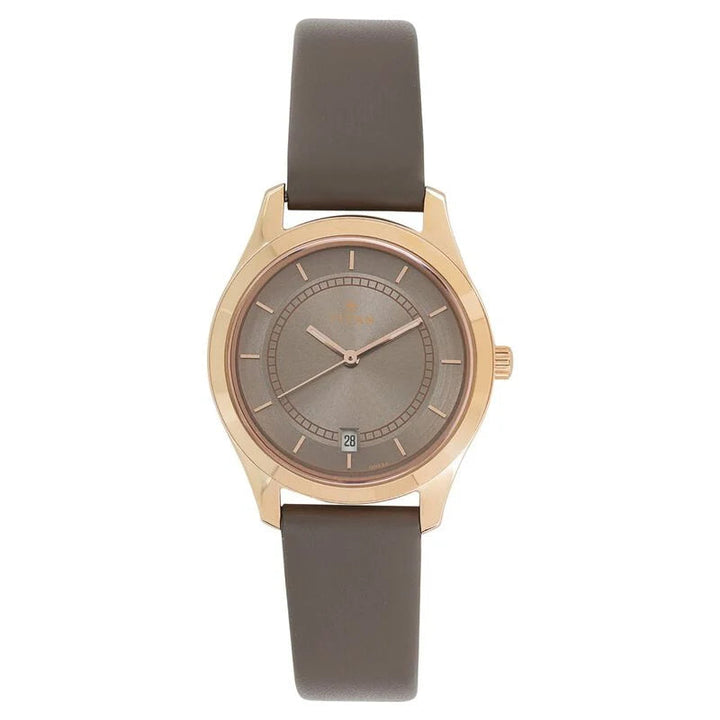 Titan Workwear Anthracite Dial Women Watch With Leather Strap NS2596WL02  / 2596WL02