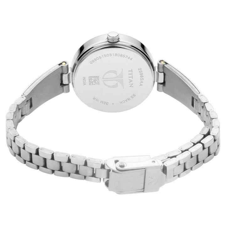 Titan Quartz Analog Blue Dial Metal Strap Watch for Women - The Watch Factory ®