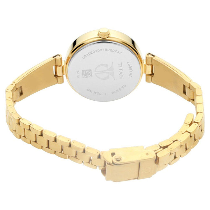 Titan Quartz Analog Silver Dial Metal Strap Watch for Women NN2598YM02