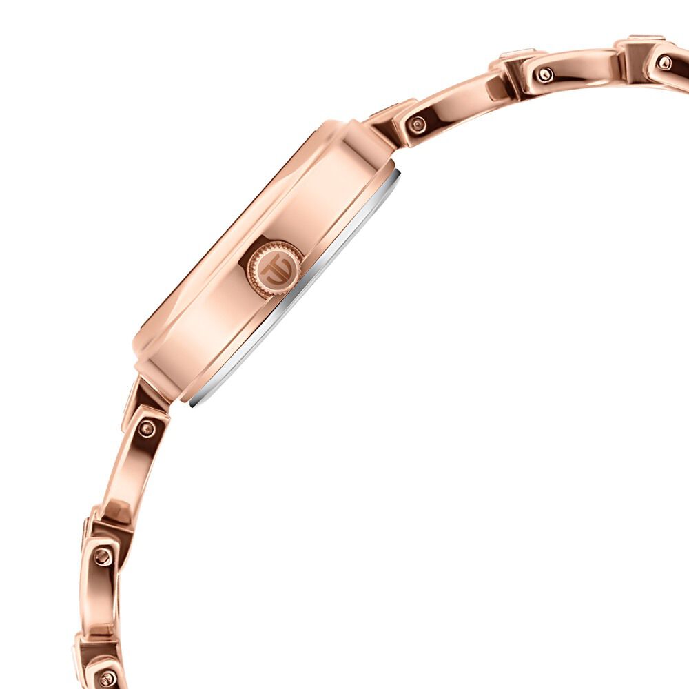 Titan Lagan Brown Dial Analog Metal Strap Watch for Women NS2601WM04