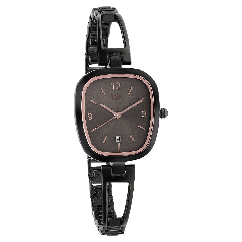 Titan Raga Viva Grey Dial Analog with Date Metal Strap watch for Women NR2604QM01