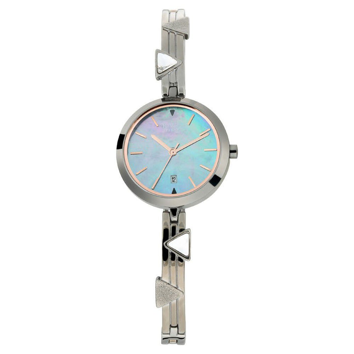 Titan Raga Viva Mother of Pearl Dial Analog with Date Metal Strap Watch for Women NQ2606QM01
