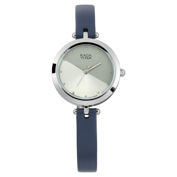 Titan Raga Viva Grey Dial Analog Leather Strap Watch for Women NS2606SL01