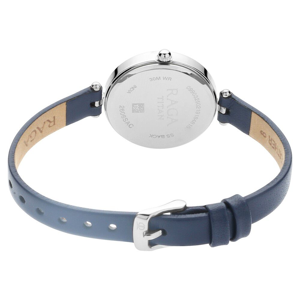 Titan Raga Viva Grey Dial Analog Leather Strap Watch for Women - The Watch Factory ®