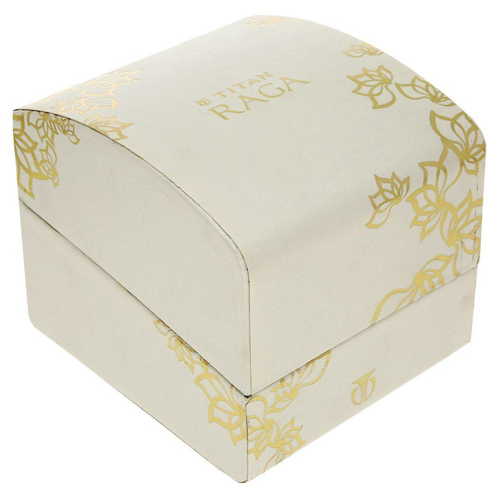 Titan Raga Viva Blue Dial Analog Leather Strap watch for Women NS2606SL02