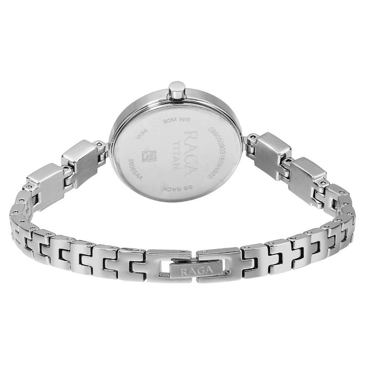 Titan Raga Viva Blue Dial Analog with Date Metal Strap watch for Women NS2606SM01