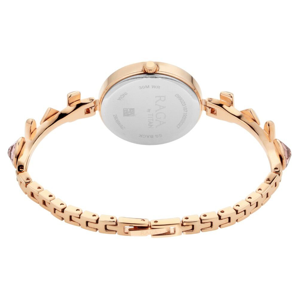 Titan Raga Facets Rose Gold Dial Women Watch With Stainless Steel Strap - The Watch Factory ®