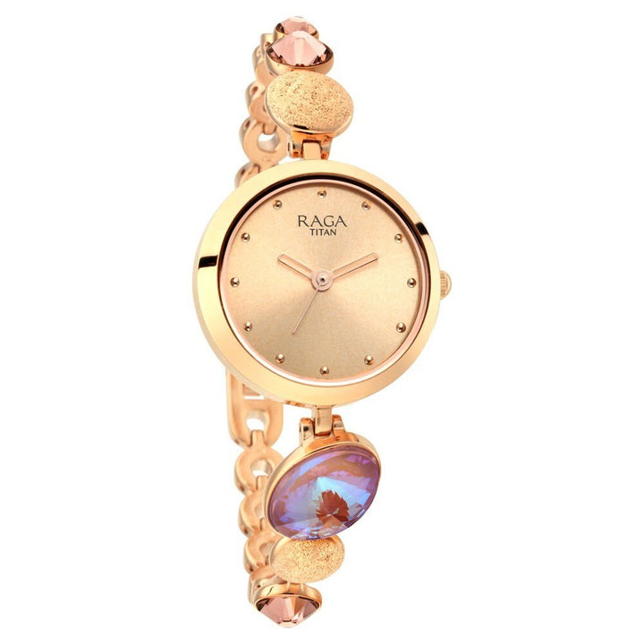 Raga Women's Charm: Elegant Mother of Pearl Dial with Ornate Strap Watch - The Watch Factory ®