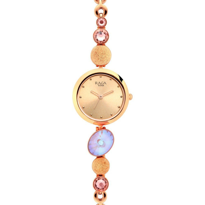 Raga Women's Charm: Elegant Mother of Pearl Dial with Ornate Strap Watch - The Watch Factory ®