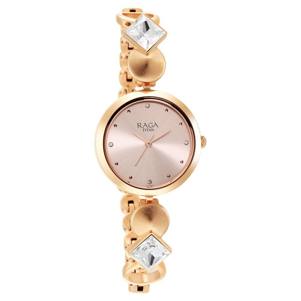 Titan Raga Love All Pink Dial Analog Metal Strap Watch for Women - The Watch Factory ®