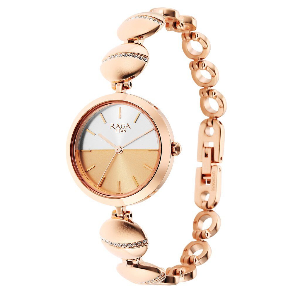Titan Raga Delight Two Toned Dial Women Watch With Metal Strap - The Watch Factory ®