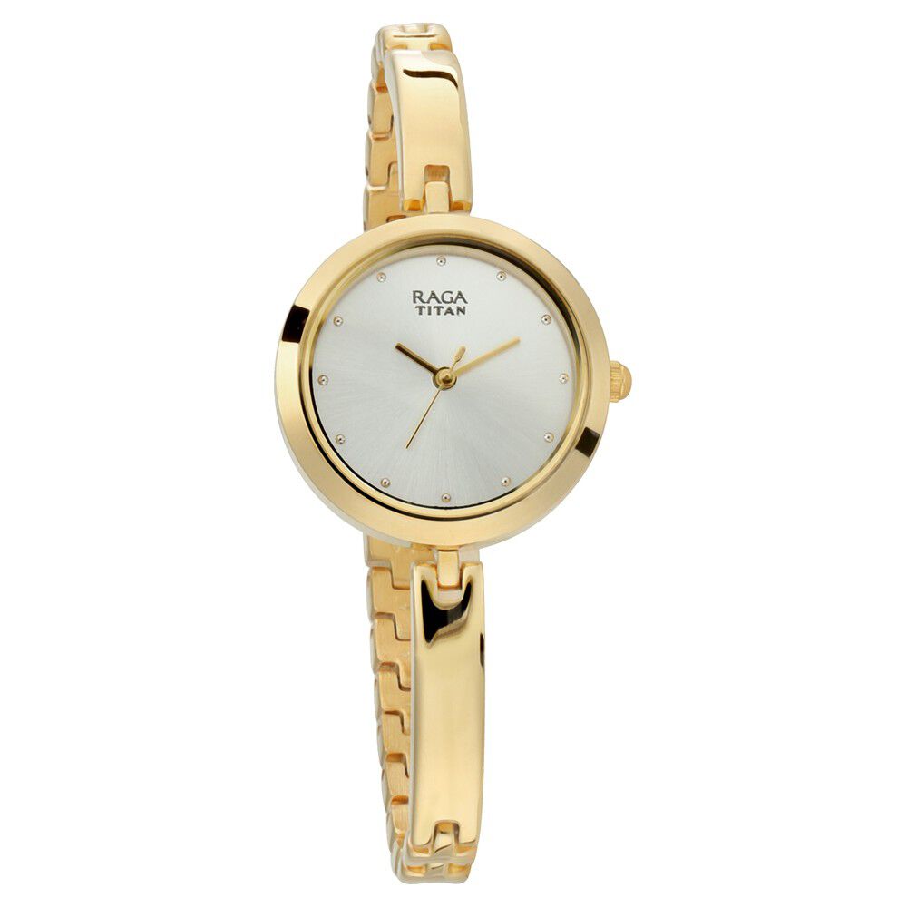 Titan Raga Viva Silver Dial Women Watch With Metal Strap NR2606YM04