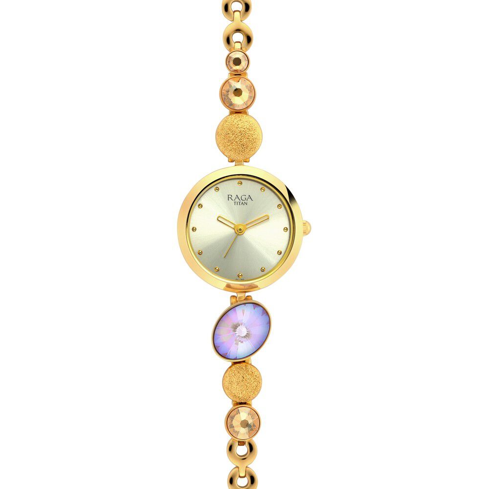 Titan Raga Moments Of Joy Mother of Pearl Dial Women Watch With Metal Strap NS2606YM07