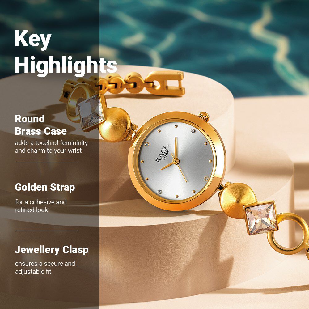 Titan Raga Love All Champagne Dial Analog Metal Strap Watch for Women - The Watch Factory ®