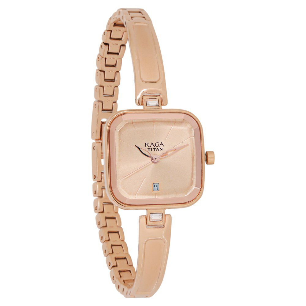 Titan Raga Viva Rose Gold Dial Women Watch With Metal Strap - The Watch Factory ®