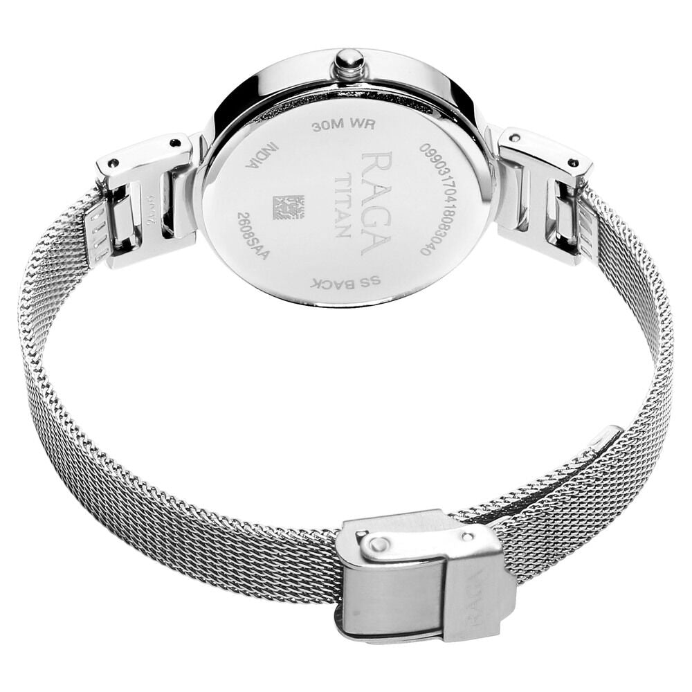 Titan Raga Viva Blue Dial Women Watch With Metal Strap NS2608SM02