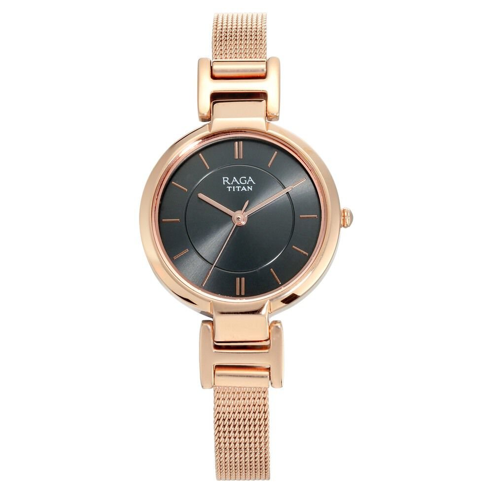 Titan Raga Viva Anthracite Dial Women Watch With Metal Strap - The Watch Factory ®