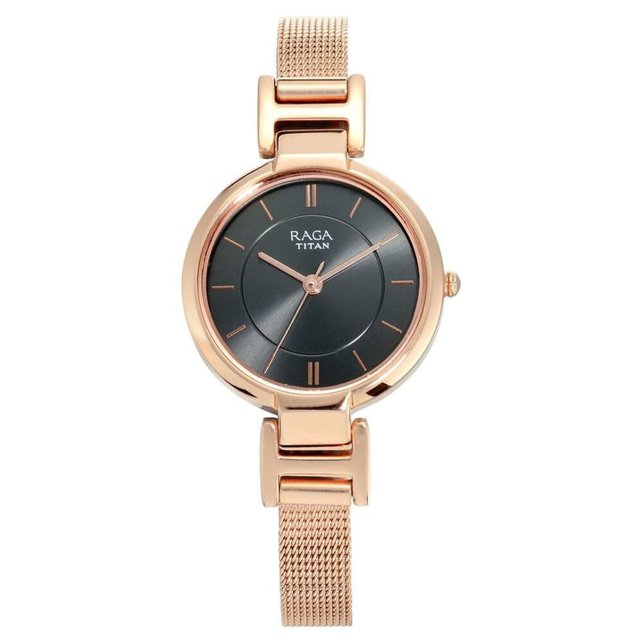 Titan Raga Viva Anthracite Dial Women Watch With Metal Strap - The Watch Factory ®