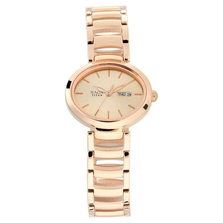 Titan Raga Viva Rose Gold Dial Women Watch With Metal Strap NS2620WM01