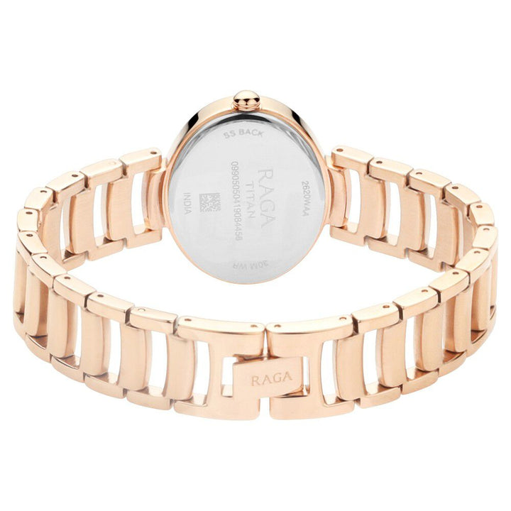 Titan Raga Viva Rose Gold Dial Women Watch With Metal Strap NS2620WM01